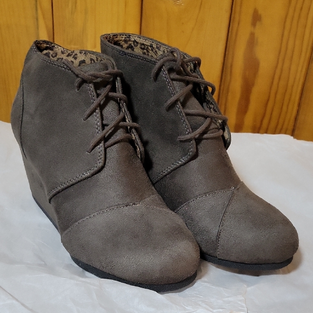 Maurices Dark Brown Lace-Up Ankle Booties